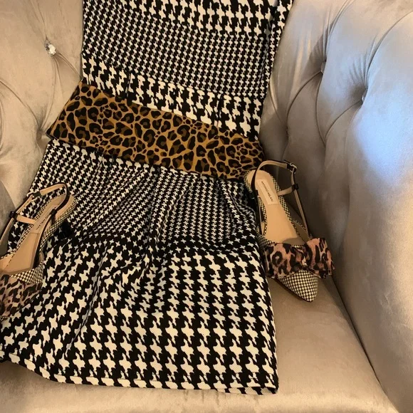 Antonio Melani style Galorie color hounds tooth, with a leopard bow. - Picture 13 of 13